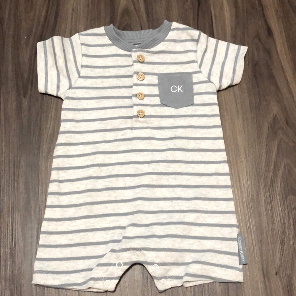 3-6M Calvin Klein Button Romper